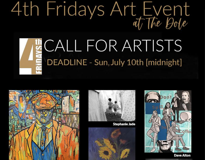 July Call for Artists for NMP’s 4th Fridays Art Event at The Dole