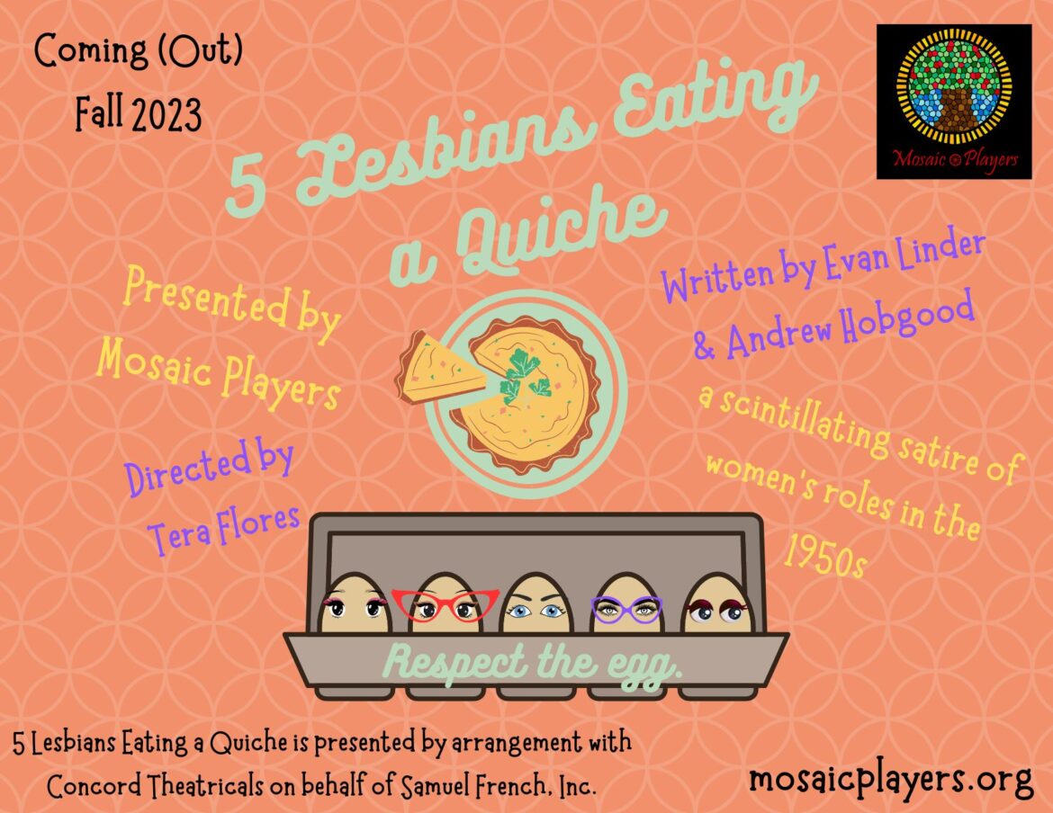 Mosaic Players present “5 Lesbians Eating a Quiche”