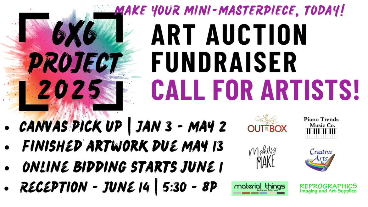 Artist Call for Raue Center’s 7th Annual 6×6 Project Art Auction & Fundraiser